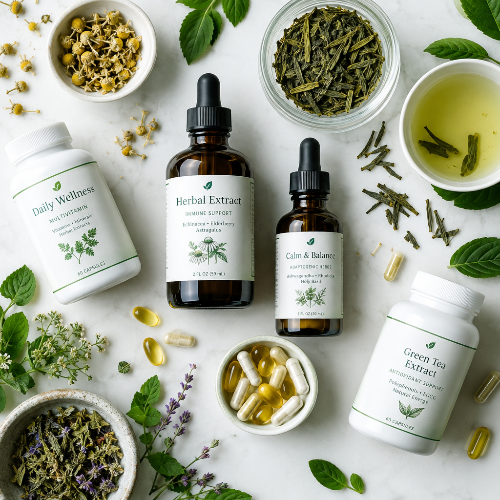 Kräutertee und Vitamine