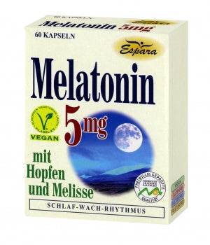 Hopfen und Melisse mit Melatonin 60 Kps.