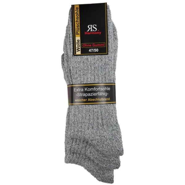 warme Qualität Norweger mit Plüschsohle wadenlange Socken